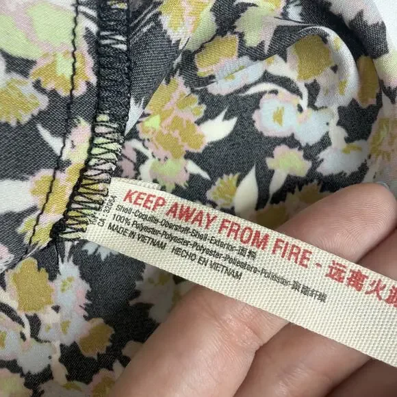 Intimately Free People Floral Cami Tank Top Satin Flowy Low Back Small NWT Boho - Picture 8 of 15